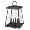 Z-Lite Broughton Outdoor Post Mount Fixture, 4-Light, 12.5 In.W x 21.75 In.H, Black/Clear Beveled 521PHBS-BK - alternate 6